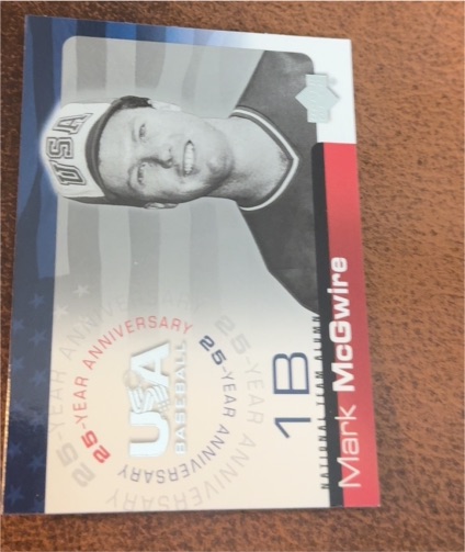 2004 Upper Deck USA Baseball 25th Anniversary #1B Mark McGwire — front