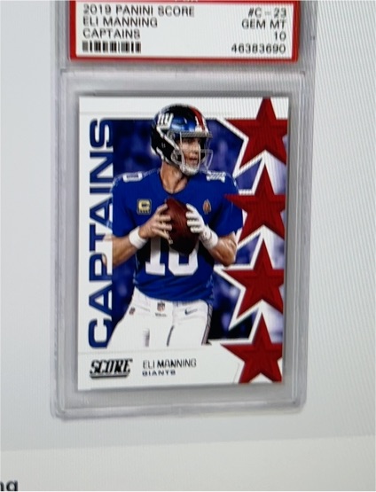 2019 Panini Score Captains #C-23 Eli Manning — front