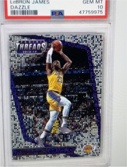 2018 Panini Threads #47 LeBron James Dazzle — front