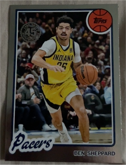 2025-26 Topps #80BK-16 Ben Sheppard 1980-81 Topps Basketball Indiana Pacers — front