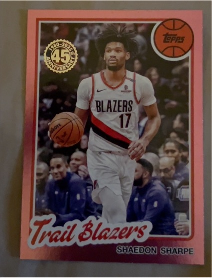 2025-26 Topps #80BK-35 Shaedon Sharpe 1980-81 Topps Basketball — front