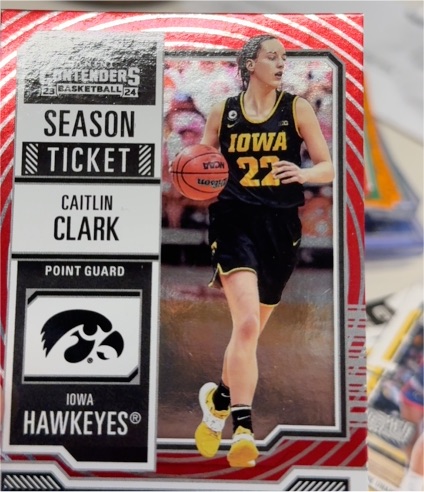 2024 Panini Caitlin Clark Collection Contenders Season Ticket #CC1 Caitlin Clark — front