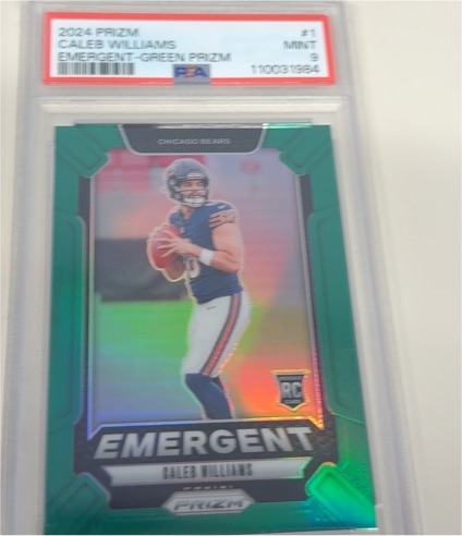 2024 Panini Prizm #1 Caleb Williams Emergent Green Prizm — front