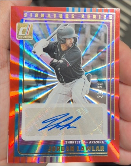 2025 Donruss Signature Series #SG-JLW Jordan Lawlar — front