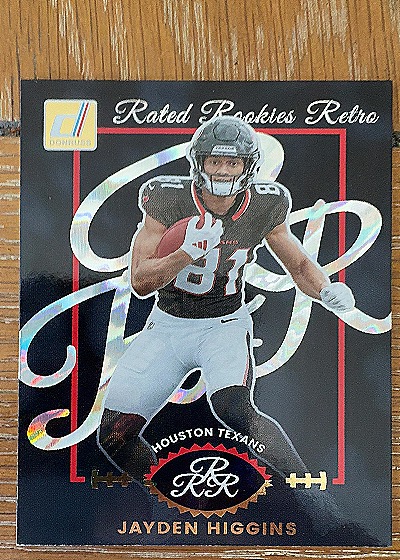 2025 Donruss #8 Jayden Higgins Rated Rookies Retro — front