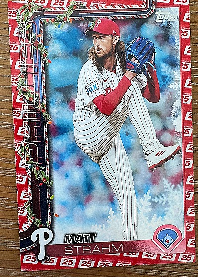2025 Topps Holiday #H71 Matt Strahm — front