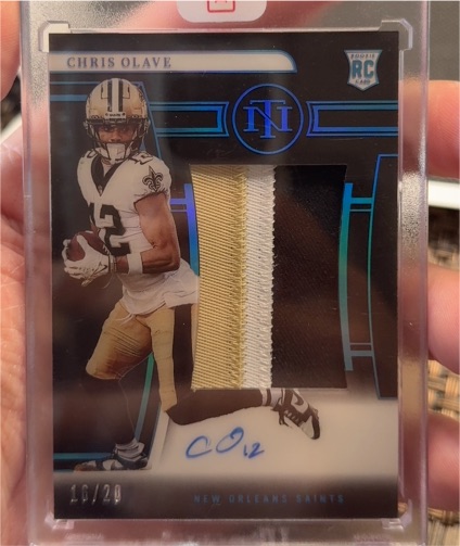2022 Panini National Treasures #167 Chris Olave Midnight Patch Auto RPA — front