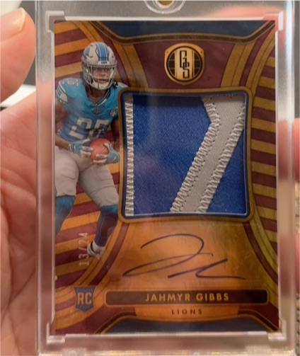 2023 Panini Gold Standard #RAJ-7 Jahmyr Gibbs — front
