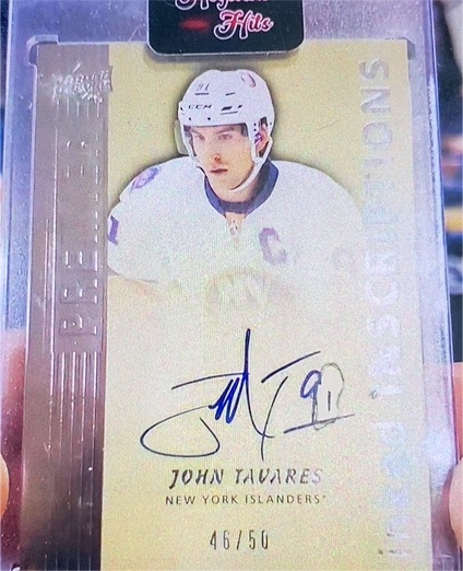 2014-15 Upper Deck Premier Inked Inscriptions #II-JT John Tavares — front