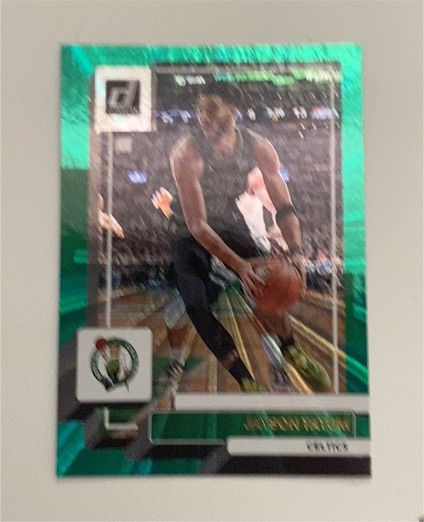 2022-23 Donruss #1 Jayson Tatum Green Laser — front