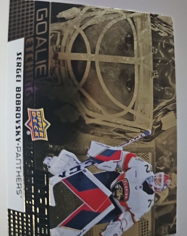 2025-26 Upper Deck Tim Hortons Goalie Etchings #GE-18 Sergei Bobrovsky — front