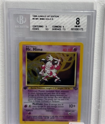 1999 Pokemon Jungle 1st Edition #6 Mr. Mime Holo — front