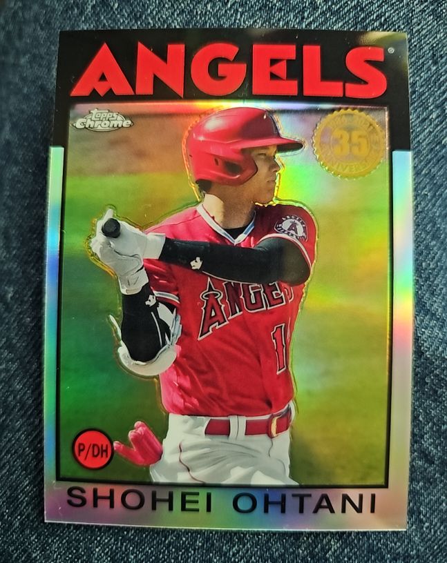 2021 Topps Chrome 1986 35th Anniversary #86BC-9 Shohei Ohtani — front