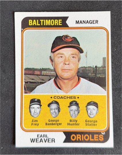 1974 Topps #306 Earl Weaver — front