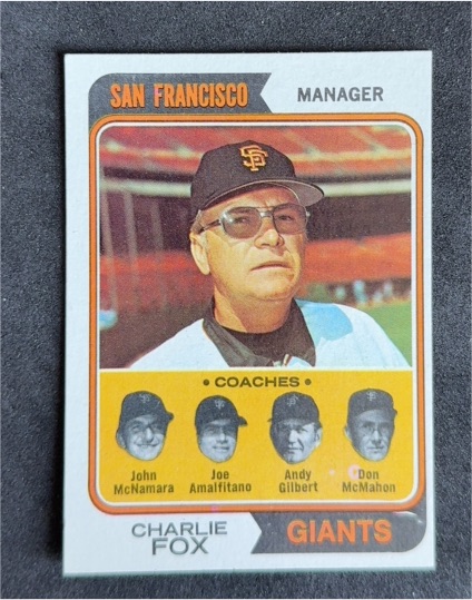 1974 Topps #78 Charlie Fox — front