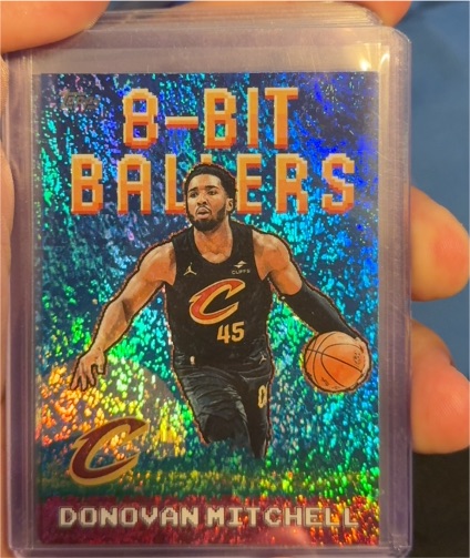 2025-26 Topps Basketball #8B-11 Donovan Mitchell 8-Bit Ballers Sandglitter Holo — front