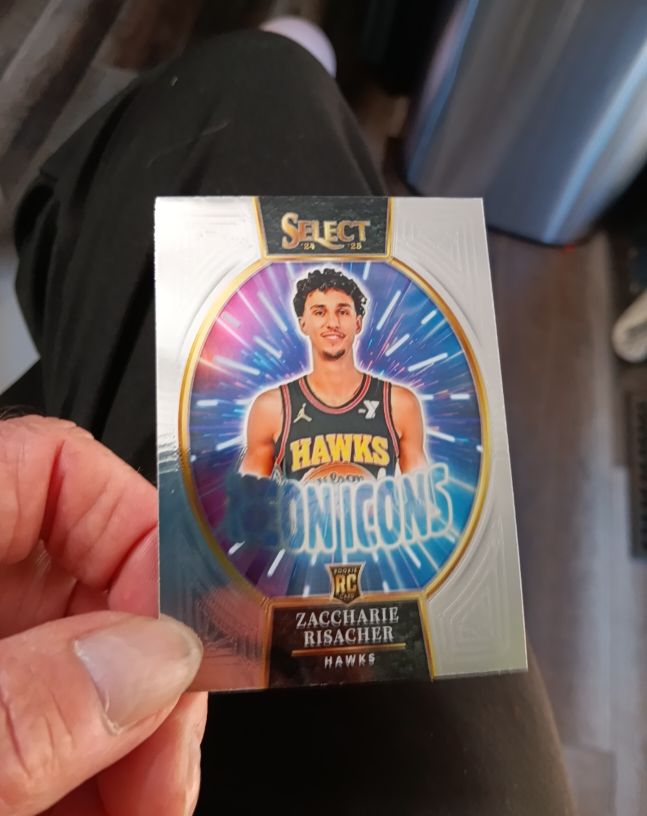 2024-25 Panini Select Neon Icons #25 Zaccharie Risacher — front