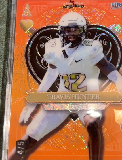 2024 Wild Card 5 Card Draw Stacked Deck #4/5 Travis Hunter — front
