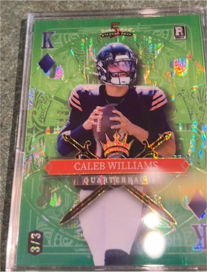 2024 Wild Card 5 Card Draw Stacked Deck #K Caleb Williams — front