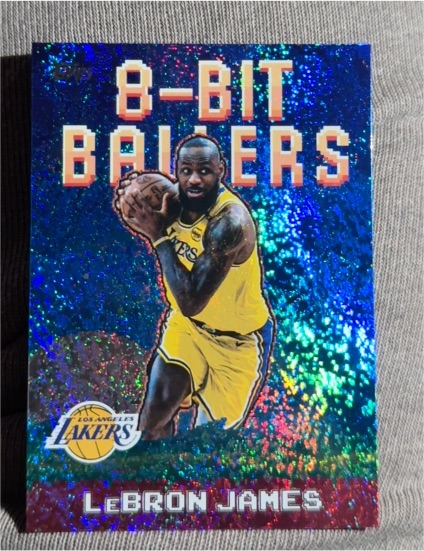 2025-26 Topps #8B-19 LeBron James 8-Bit Ballers Holo Foil — front