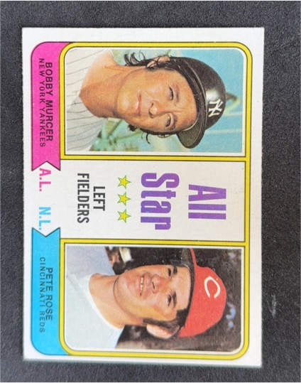 1974 Topps #336 Bobby Murcer / Pete Rose All-Star Left Fielders — front