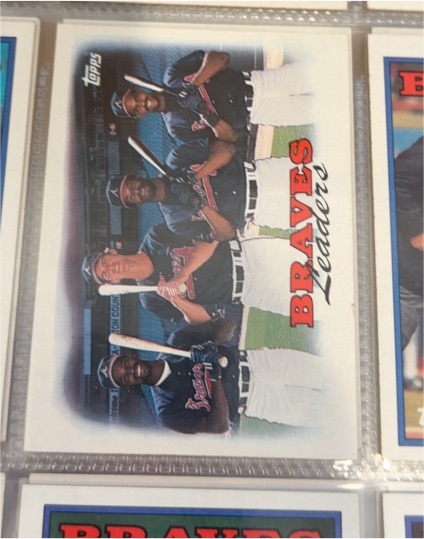 1988 Topps #549 Braves Leaders — front
