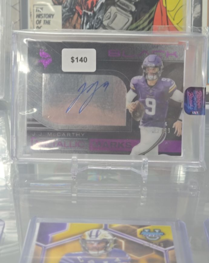 2024 Panini Black Metallic Marks #BLM-JJM J.J. McCarthy — front