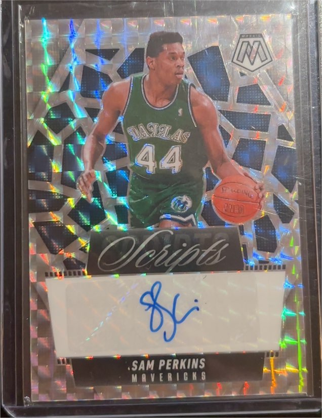 2024-25 Panini Mosaic Scripts Auto Sam Perkins #MS-SAM — front