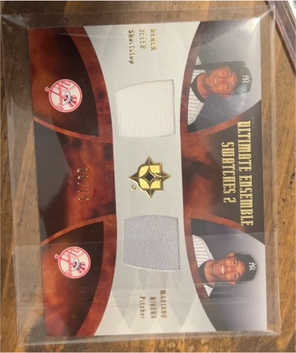 2007 Upper Deck Ultimate Collection Ultimate Ensemble Swatches 2 Derek Jeter/Mariano Rivera — front