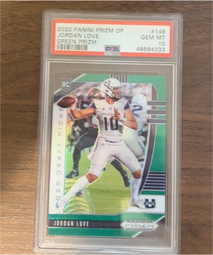 2020 Panini Prizm Draft Picks #148 Jordan Love Green Prizm — front
