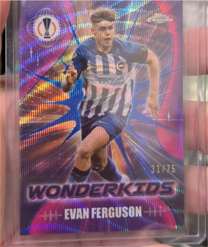 2023-24 Topps Chrome UEFA Club Competitions #WK-4 Evan Ferguson Wonderkids — front