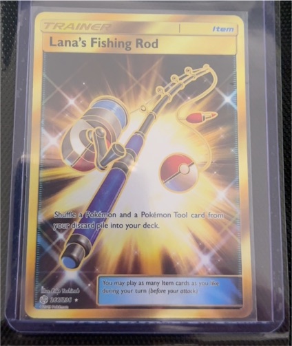 2019 Pokémon Cosmic Eclipse #266 Lana's Fishing Rod — front