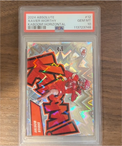 2024 Panini Absolute #12 Xavier Worthy Kaboom! Horizontal — front