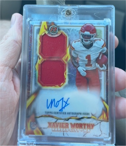 2024 Topps Resurgence Ignite Rookie Patch Autographs Xavier Worthy — front