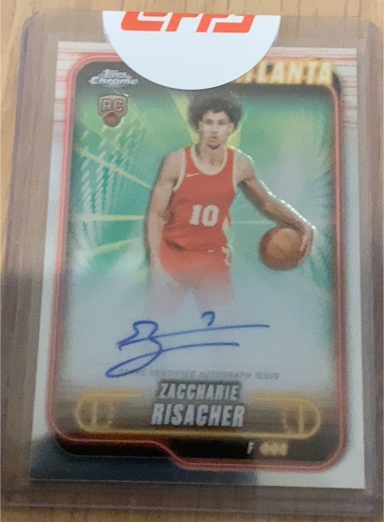 2024-25 Topps Chrome #169 Zaccharie Risacher — front