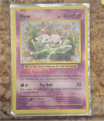 2016 Pokémon XY Evolutions #53 Mew — front