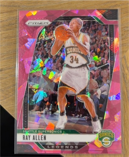 2024-25 Panini Prizm - Legends Ray Allen #300 Pink Ice Prizm — front