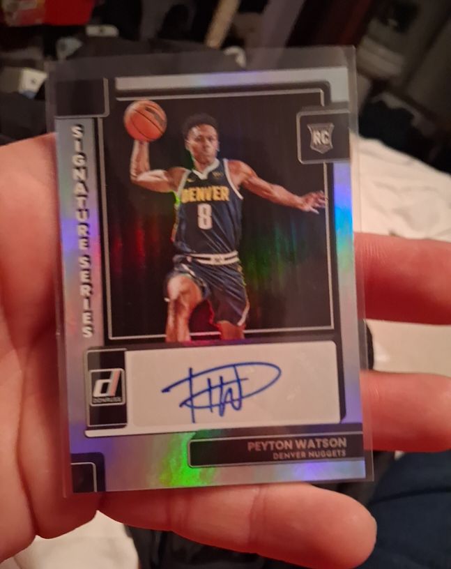 2022-23 Panini Donruss Signature Series #SS-PWT Peyton Watson — front
