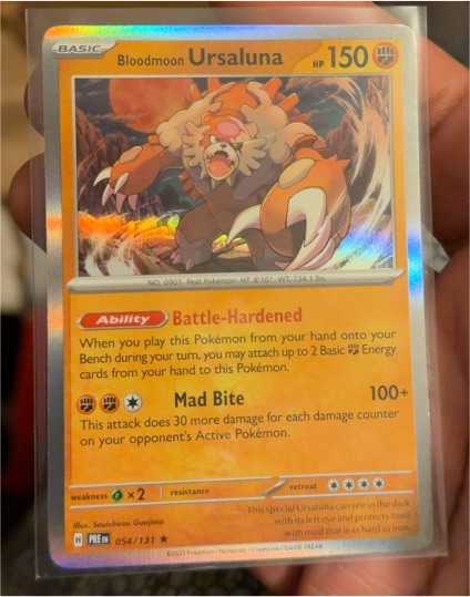 2024 Pokémon TCG Prismatic Evolutions #054 Bloodmoon Ursaluna — front