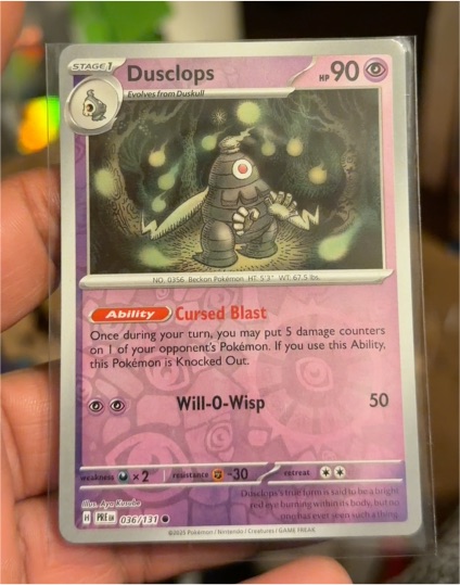 2025 Pokémon Prismatic Evolutions #036 Dusclops — front