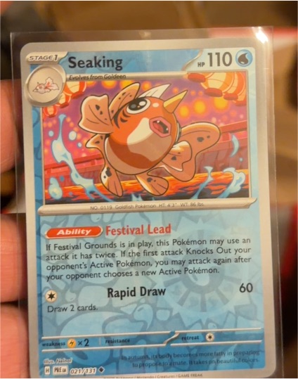 2025 Pokémon Scarlet & Violet Prismatic Evolutions #021 Seaking — front
