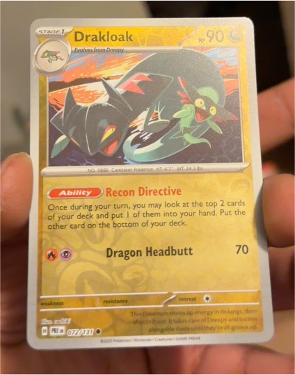 2025 Pokémon Scarlet & Violet Prismatic Evolutions #072 Drakloak — front