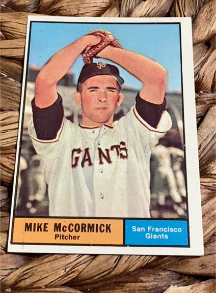 1961 Topps #305 Mike McCormick — front