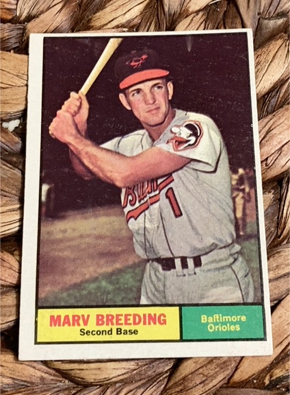 1961 Topps #321 Marv Breeding — front
