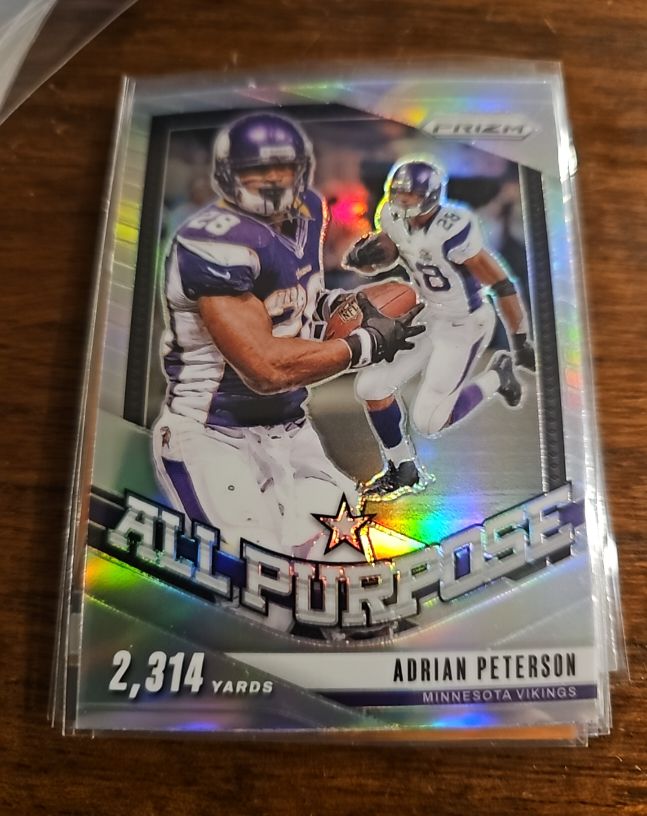 2024 Panini Prizm #9 Adrian Peterson All Purpose Silver Prizm — front