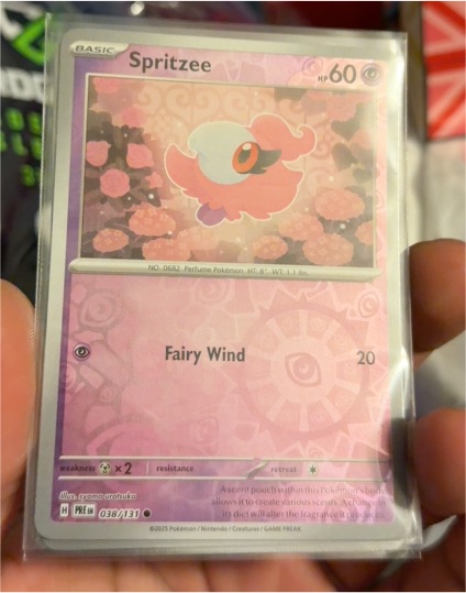2023 Pokemon Prismatic Evolutions #038 Spritzee — front