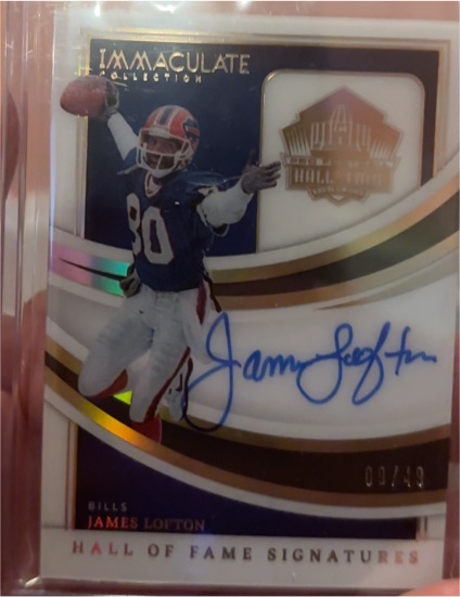 2022 Panini Immaculate Collection Hall of Fame Signatures #HFS-JLO James Lofton — front