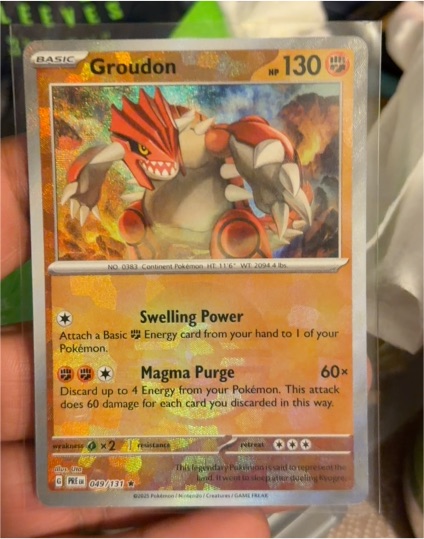 2023 Pokémon Prismatic Evolutions #049 Groudon — front