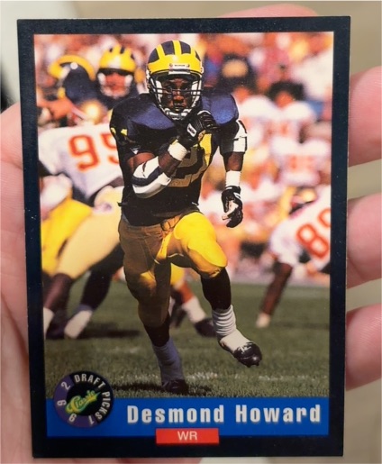 1992 Classic Draft Picks #1 Desmond Howard — front