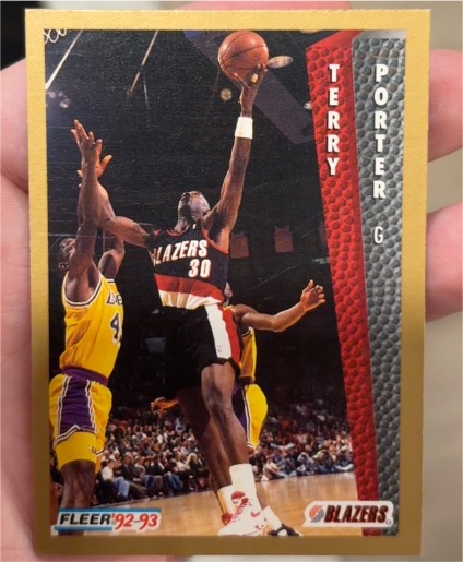1992-93 Fleer #190 Terry Porter — front
